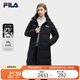 FILA 斐樂(lè)官方女士長(zhǎng)款羽絨服2025秋冬休閑基礎(chǔ)簡(jiǎn)約連帽上衣