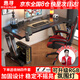 惠尋京東自有品牌人體工學(xué)電腦桌臺式桌子書(shū)桌RGB燈游戲電競桌椅套裝 暗夜裝甲單桌-黑色 140*60*75cm