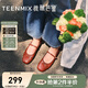 天美意瑪麗珍鞋女鞋復(fù)古休閑通勤優(yōu)雅法式風(fēng)女單鞋2025春夏款KM060AQ5 紅色 36