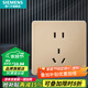 西門(mén)子（SIEMENS）開(kāi)關(guān)插座面板 五孔二三插座墻壁86型強電10A插座 致典系列日曜金 正五孔插座