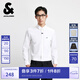 杰克·瓊斯（JACK&JONES）【七夕情人節(jié)禮物】秋季商務(wù)長袖襯衫男休閑純棉襯衣男法斗犬刺繡 A06雪白色 M 175