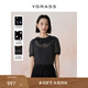 VGRASS水墨波點(diǎn)短袖夏季新款減齡蝴蝶領(lǐng)泡泡袖襯衫VSX1P01D 深藏青米白波點(diǎn)色 M