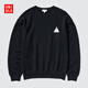 優(yōu)衣庫男裝女裝圓領(lǐng)衛衣長(cháng)袖運動(dòng)衫40周年特別企劃商品475800 09 黑色 S /165/84A