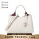 托德斯（TOD'S ）新品 女士超小號托特包手提單肩斜挎包女包禮物女 XBWAPAEL000QRI 9P09 白色T Timeless小T扣掛飾