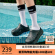 斯凱奇（Skechers）洞洞鞋厚底沙灘涼鞋女外穿高級感包頭踩屎感多巴胺泡泡鞋 黑色/BBK 38 尺碼偏大，建議選小一碼