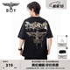 BOY LONDON25新款夏季男女同款燙金經(jīng)典LOGO休閑潮牌短袖T恤N01811 黑色 S