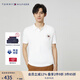 TOMMY HILFIGER【平紋針織】夏季男純棉商務(wù)休閑簽字體刺繡翻領(lǐng)短袖T恤POLO 白色YCI M （推薦：135-150斤）