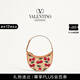 華倫天奴VALENTINO[七夕禮物]女士 VLOGO SIGNATURE 櫻桃手袋單肩包 自然色/紅色 均碼