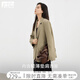 對白美拉德輕薄墊肩西裝外套女2025秋裝新款寬松西服復古休閑上衣 花咖色 L
