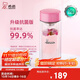 希諾（HEENOOR）抗菌玻璃杯雙層透明水杯女高顏值過(guò)濾泡茶杯子X(jué)N-9506K粉色 300mL