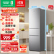 容聲216升三開(kāi)門(mén)小電冰箱家用小戶(hù)型節能超薄冷藏冷凍兩用保鮮出租房宿舍迷你BCD-216D11N銀國家補貼