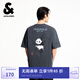 杰克·瓊斯（JACK&JONES）男裝25年棉質(zhì)涼感短袖T恤男士夏季潮流寬松卡通熊貓印花半袖t恤 E44黑砂色 寬松版，卡碼拍小 XL 185