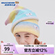Skechers斯凱奇兒童保暖毛線帽冬新款女童抗靜電小耳朵時(shí)尚針織帽L424G049