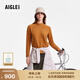AIGLE【25年秋季新品】艾高搖粒絨半拉抓絨衣女士戶(hù)外保暖外套運動(dòng)長(cháng)袖 BS831摩卡棕黃 38