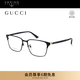 古馳（GUCCI）開云眼鏡光學(xué)眼鏡男女款經(jīng)典金屬方形半框膠囊系列近視眼鏡架禮物 黑色鏡框GG0756OA-001