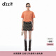 DZZIT地素牛仔褲2024秋季新款颯意迷彩丹寧主義短褲女 深綠色 XS