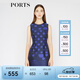 PORTS寶姿  新品女裝甜美無(wú)袖圓領(lǐng)波點(diǎn)連衣裙SA8D084FFQ044 藏青底藍(lán)點(diǎn) M (6)