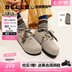 百麗（Belle）七夕禮物厚底松果吐司2代勃肯鞋女秋新商場(chǎng)款休閑鞋E1J1DCM5預(yù)售 灰色 37 (235mm)