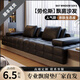瑞品格 勞倫斯飄窗墊窗臺墊新款2025四季通用輕奢陽(yáng)臺坐靠一體墊改造 生態(tài)皮-黑色【實(shí)木款】 【勞倫斯】生態(tài)皮飄窗沙發(fā)