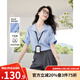 歐莎（OSA）知性通勤短袖襯衫職業(yè)裝面試女2025年夏季新款顯瘦氣質(zhì)襯衣上衣 藍色 L