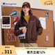 Champion冠軍立領(lǐng)衛(wèi)衣女新款潮牌加絨保暖開衫簡約休閑 咖啡色 M 