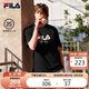 FILA 斐樂(lè )官方男女同款針織T恤2025年夏季純棉寬松休閑情侶短袖t恤