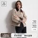 Marc O'Polo/MOP 【商場(chǎng)同款】秋季新款撞色格紋袖翻領(lǐng)風(fēng)衣夾克女士外套短款 卡其721 XS