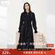 對白法式千金風(fēng)黑色絲絨連衣裙女2025冬季新款木耳邊氣質(zhì)優(yōu)雅長(cháng)裙 靜謐黑 S