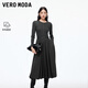 VEROMODA連衣裙新款含綿羊毛再生纖維素中長(cháng)裙32547D013 森林灰色 XL
