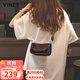viney牛皮包包女包時(shí)尚斜挎餃子包輕奢單肩包生日禮物高級感送女友老婆