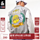 杰克·瓊斯（JACK&JONES）衣服男裝PU外套男NBA聯(lián)名湖人隊翻領(lǐng)重磅刺繡夾克外套高級感痞帥 E51灰色 常規 E51灰色 S 170