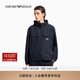 EMPORIO ARMANI/阿瑪尼官方旗艦新款男短款連帽泡泡紗工裝夾克運動(dòng)外套秋季 UB118-海軍藍色 48 (M) (推薦：135-150斤)