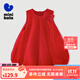 迷你巴拉女童連衣裙寶寶網(wǎng)紗燈籠南瓜裙子【非遺聯(lián)名】 中國紅60611 100