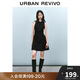 UR2025春季新款女摩登氣質(zhì)褶皺收腰顯瘦無(wú)袖連衣裙UYY750030