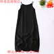 韓曼蕊輕奢百搭棉麻吊帶連衣裙女寬松舒適亞麻背心裙子 黑色(少量現貨) 2XL 【建議150-170斤】