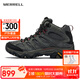 邁樂(lè )（Merrell）上新 戶(hù)外經(jīng)典徒步鞋男女款MOAB3 GTX中幫透氣防水耐磨防滑登山鞋 J035785深灰（男款） 42