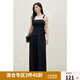 獨(dú)束大碼女裝拼接撞色氣質(zhì)顯瘦套裝2025春季新品吊帶休閑褲兩件套 褲子 XL (尺碼：3)