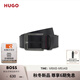 HUGO雨果【禮物】男士25年秋款品牌標識拉絲搭扣皮革腰帶皮帶 001-黑色 EU:100