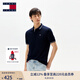 TOMMY JEANS【潮流鑲邊】25夏季男裝純棉珠地網眼商務翻領短袖T恤POLO20745 藏青色C1G M