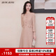 BUOUBUOU2025秋冬新品商場(chǎng)同款法式優(yōu)雅混色花紗小香風(fēng)連衣裙女 卡其C71 L