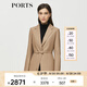 PORTS 寶姿秋冬新品女裝長袖短皮衣ALM9U007NZS039 DECADENT PLUM XS