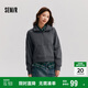 森馬（Semir）衛(wèi)衣女插肩袖立領(lǐng)復古簡約2024冬季抓絨套頭衫ins潮109724116001