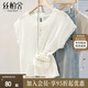 絲柏舍亮片針織衫2025夏裝新款女裝時(shí)尚蕾絲拼接圓領(lǐng)套頭上衣