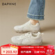 達芙妮黃色內增高德訓鞋女款2025新款夏季透氣鞋子芭蕾厚底運動(dòng)鞋
