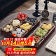 格娜斯 玻璃水果盤(pán)客廳輕奢創(chuàng  )意零食分格干果盤(pán)北歐ins網(wǎng)紅點(diǎn)心糖果盤(pán)