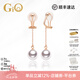 GiO珠寶 Akoya海水珍珠耳夾耳線(xiàn)18K金生日禮物 18K金 Akoya珍珠8-8.5mm