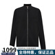 雨果博斯（HUGO BOSS）BOSS 雨果博斯男裝春秋款男士純色拉鏈長(cháng)袖休閑夾克外套 黑色（50490955） L （150-175斤）僅供參考