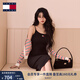 TOMMY JEANS【張元英同款】25新款秋冬女純棉條紋修身圓領(lǐng)針織開(kāi)衫20976 白藏藍紅條紋0FG L