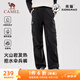 駱駝（CAMEL）防潑水加絨軟殼沖鋒褲女工裝傘兵長(cháng)褲 A24CZ0L1634 幻影黑 S