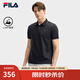FILA 斐樂黃景瑜同款男子針織短袖領(lǐng)航POLO衫2025夏新款商務(wù)休閑上衣 傳奇藍(lán)-NV XL 180/100A/XL